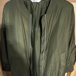 DSG Olive Green Zip-Front Bomber Jacket